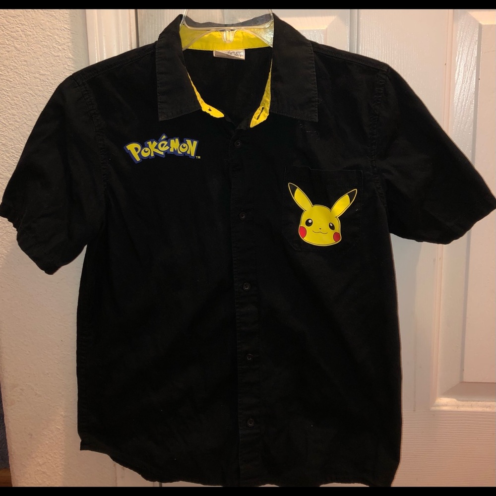 Pokémon / Pikachu Black button down shirt
